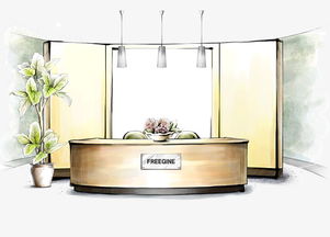 清新公司前台装饰背景素材图片免费下载 高清装饰图案psd 千库网 图片编号5960540