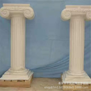 【上海欧式石塑罗马柱背景墙工厂室内装饰柱子颜色尺寸支持定.