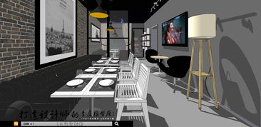 su建筑素材模型库免费下载 小型咖啡馆茶座饮品店铺室内装修素材