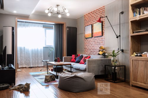 原创案例 用砖墙暗色打造时尚温馨工业风